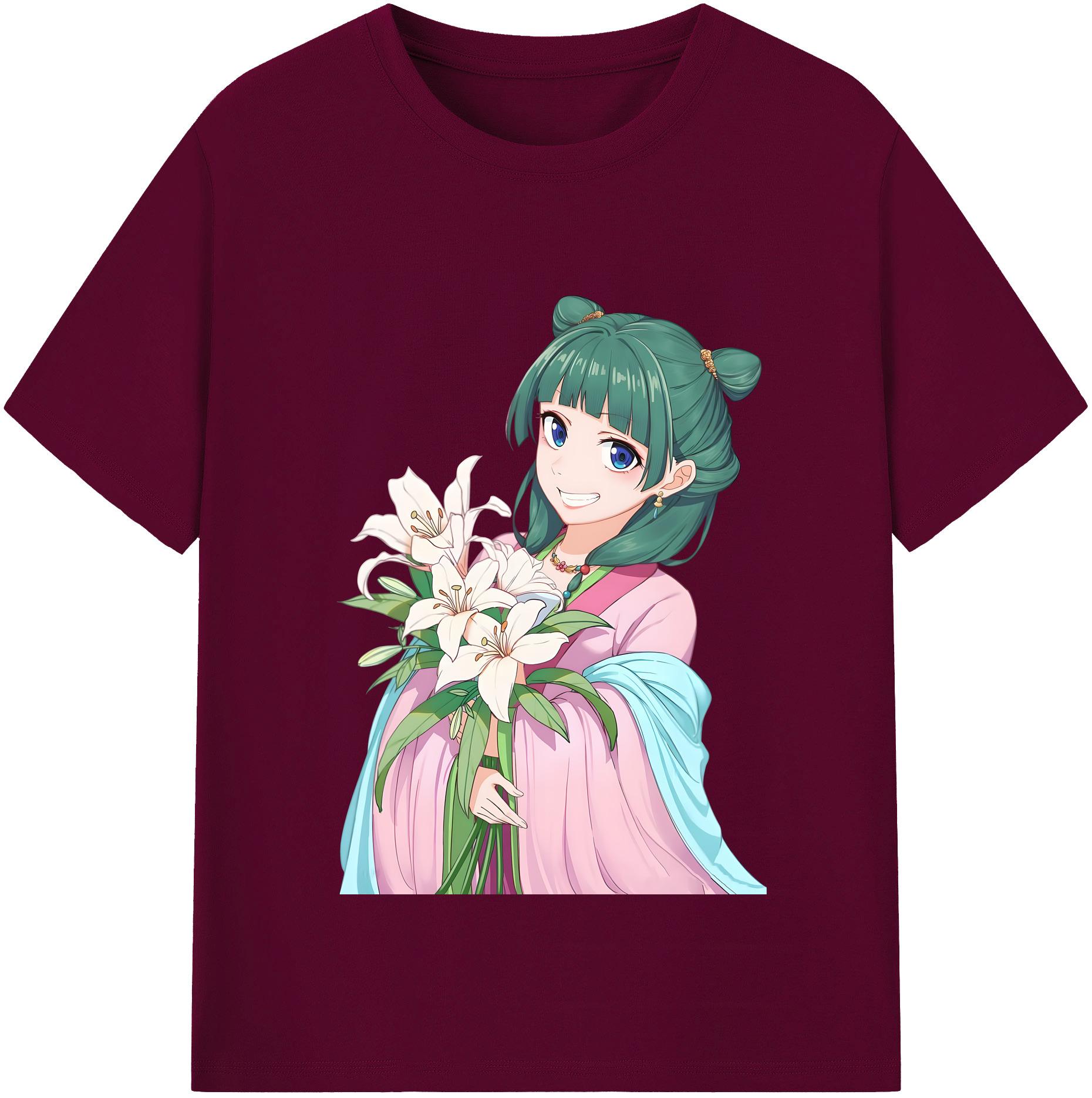 （画像用） 薬屋のひとりごと The Apothecary Diaries レディースカジュアルプリントTシャツ（綿100％）